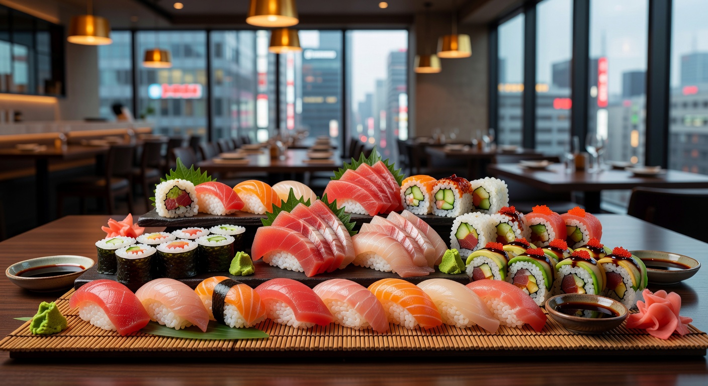 A fresh sushi platter — the craft and care in Japanese daily food